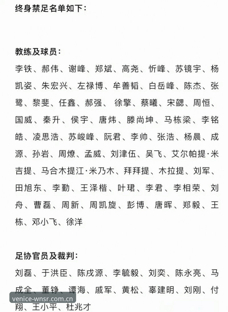中国足球反腐风暴全面解析：第三批禁足名单背后的行业乱象与治理决心